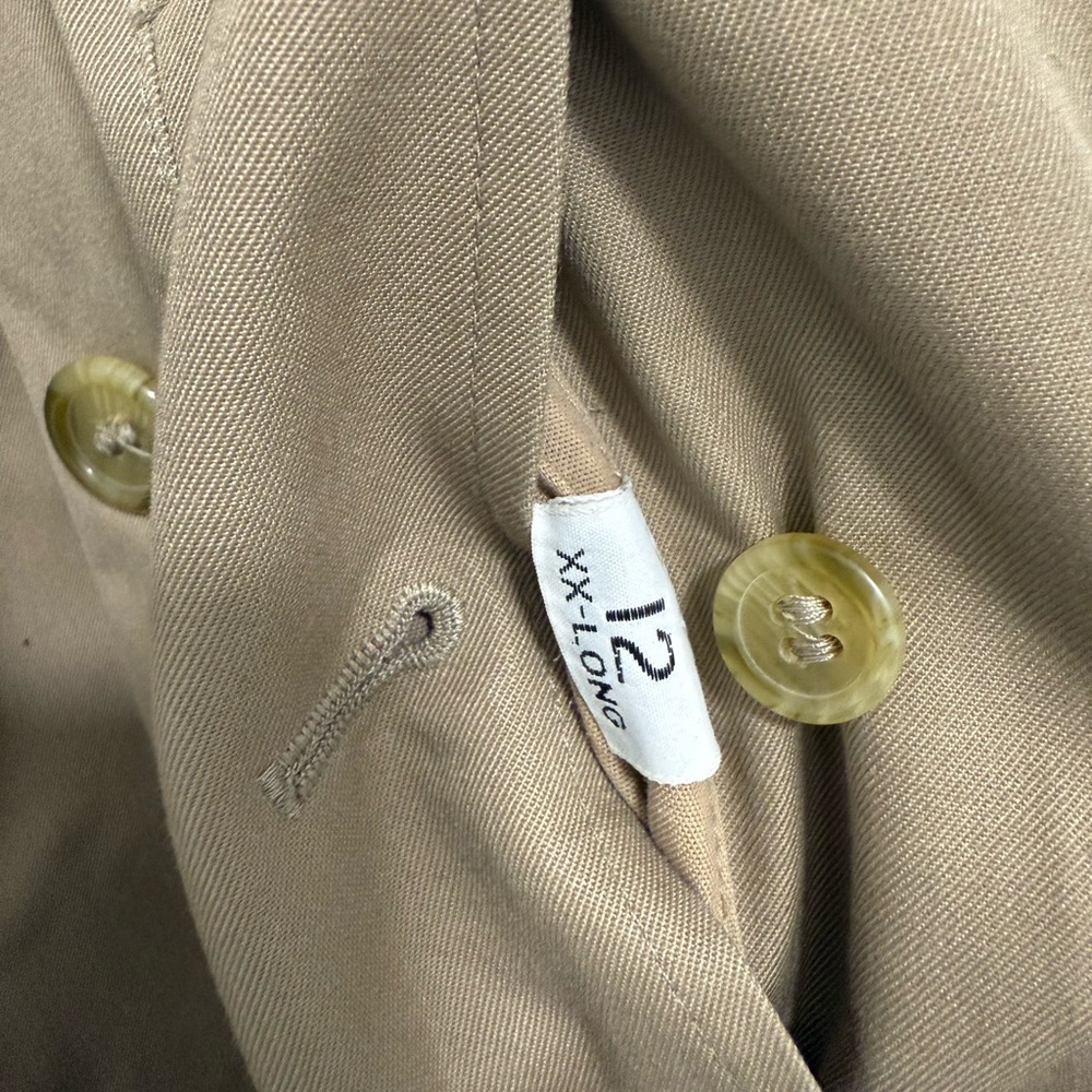 Vintage Burberrys Trench Coat Long Beige Nova Check Wool Liner - Picture 8 of 12